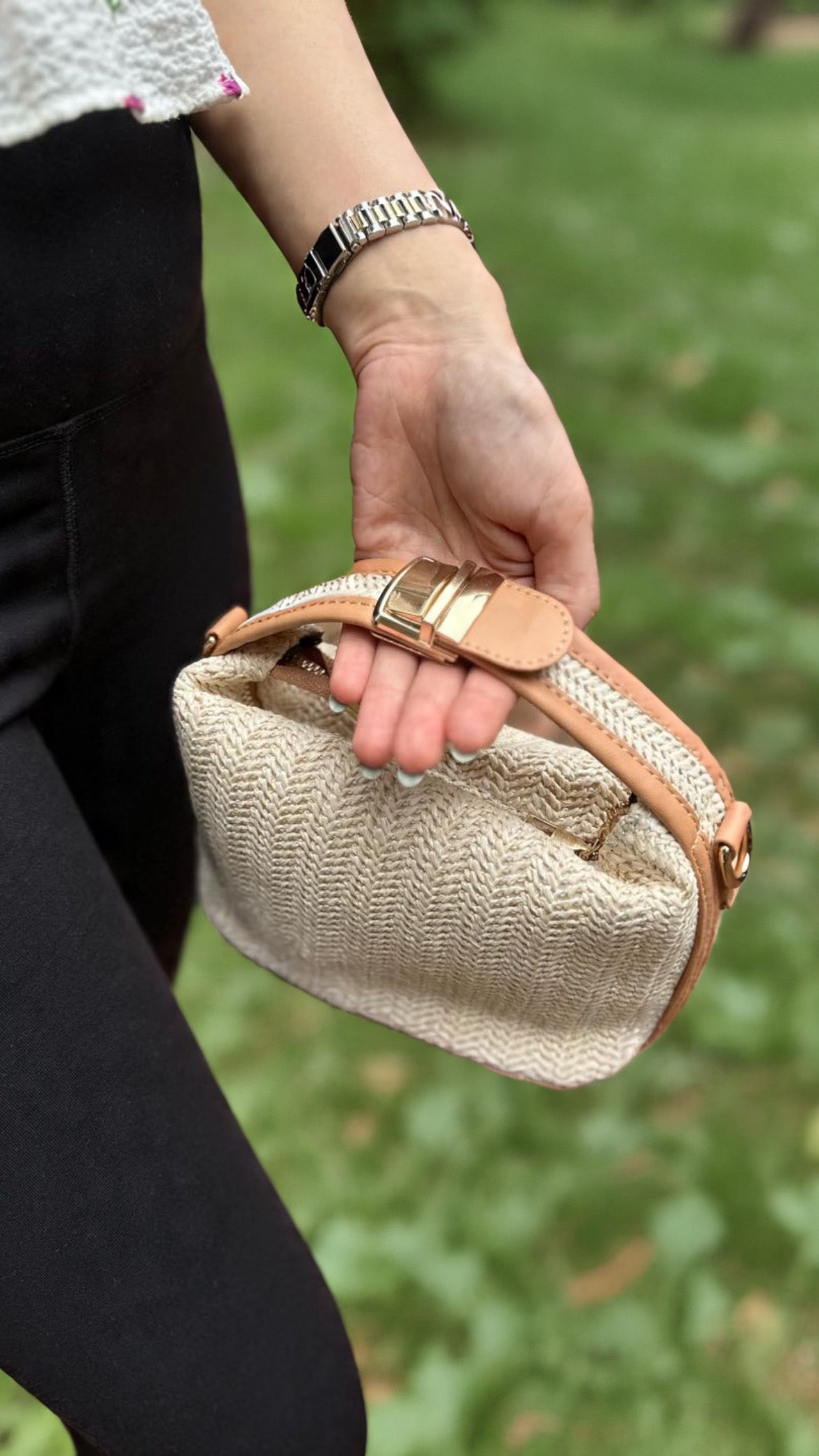 Rattan Mini Crossbody Bag