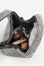 Lumière Rhinestone Clutch - Silver