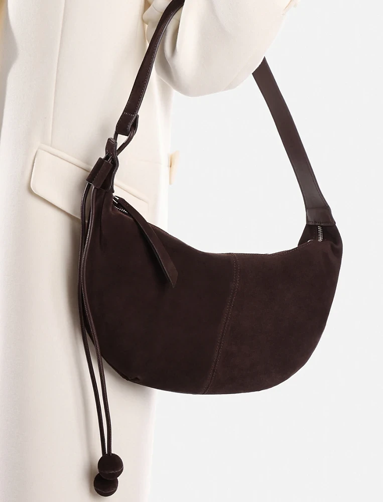Half Moon Suede - Dark Brown