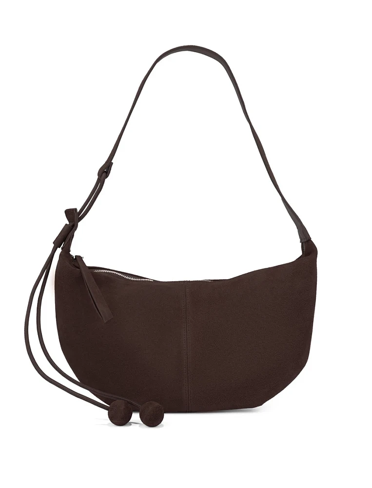 Half Moon Suede - Dark Brown