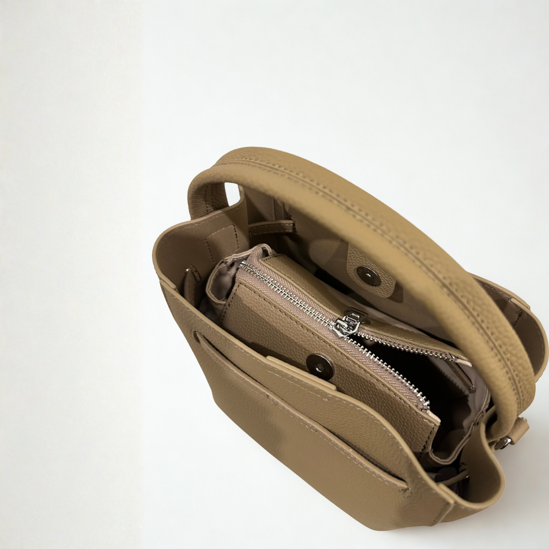 Muse Bucket Crossbody - Beige