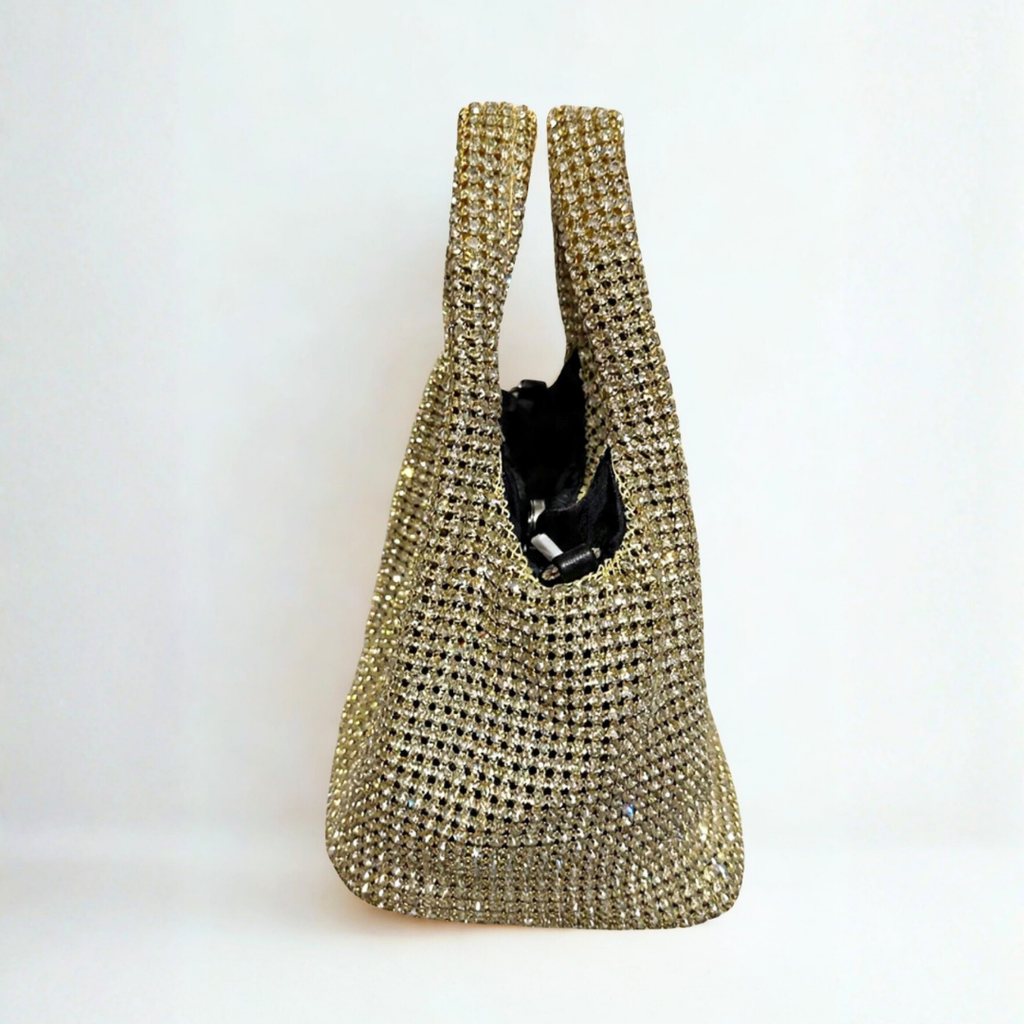 Lumière Rhinestone Clutch - Gold