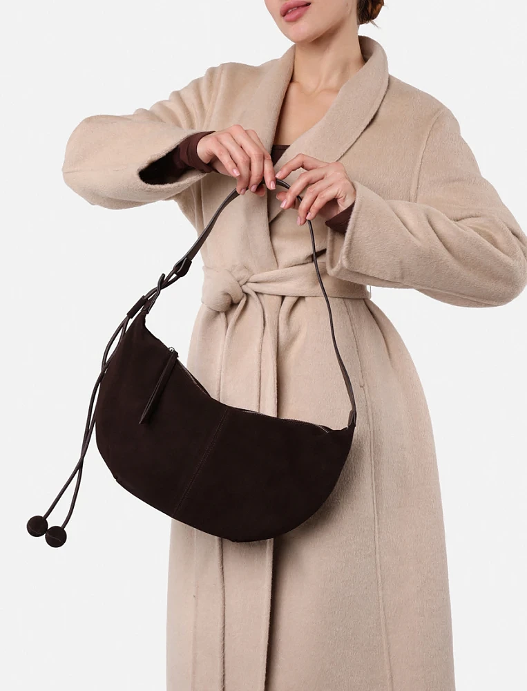 Half Moon Suede - Dark Brown