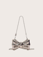 Bow Crossbody - Silver