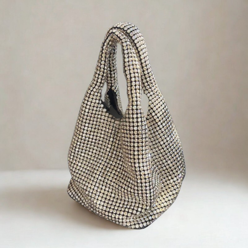 Lumière Rhinestone Clutch - Gold