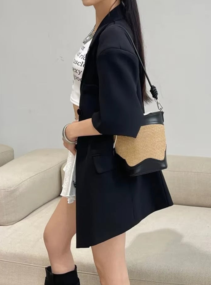 Straw Shoulder Bag