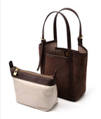 Luna Suede Bucket - Brown