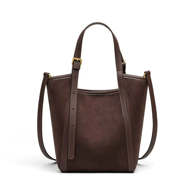 Luna Suede Bucket - Brown