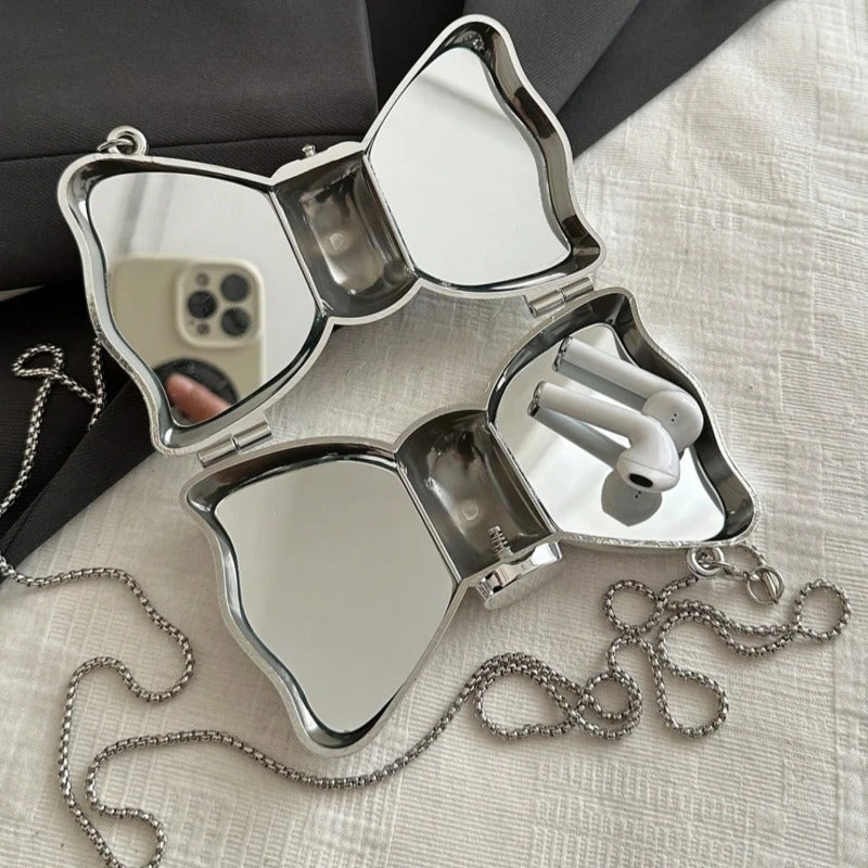 Bow Crossbody - Silver