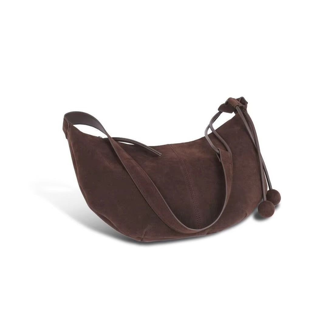 Half Moon Suede - Dark Brown