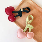 Cherry Heart Charm - Pink