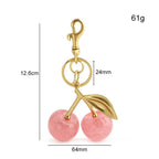 Cherry Bag Charm - Pink