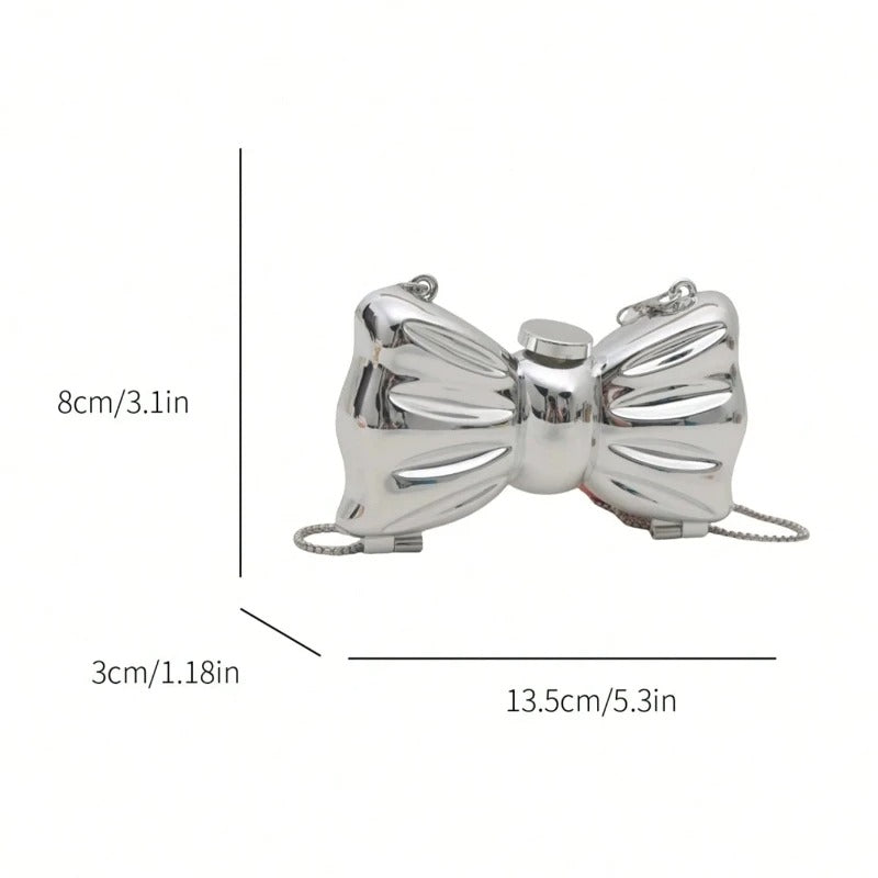 Bow Crossbody - Silver