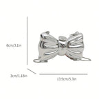 Bow Crossbody - Silver