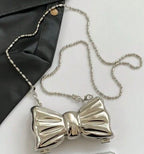 Bow Crossbody - Silver