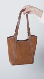 Luna Suede Bucket - Camel Brown