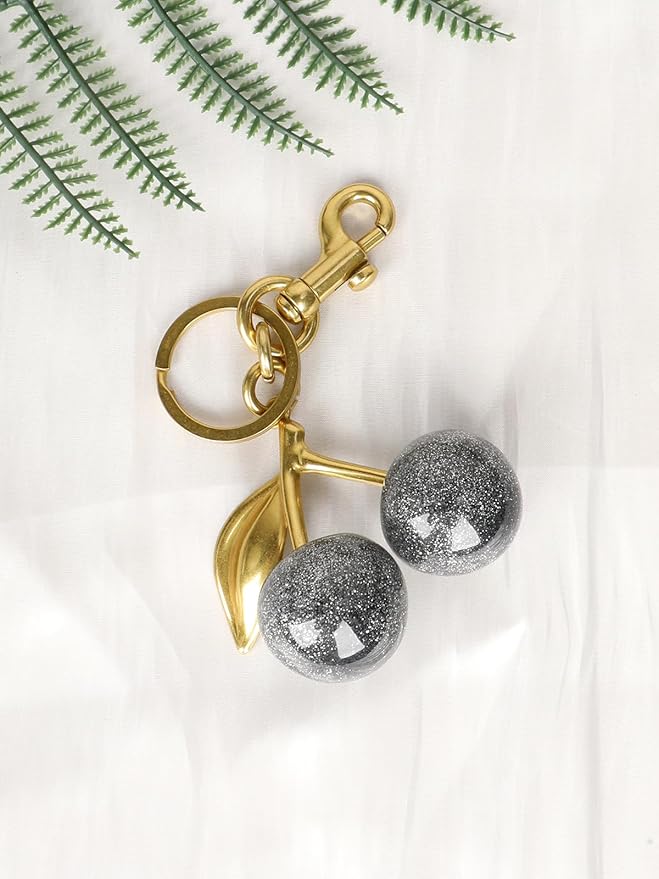 Cherry Bag Charm - Silver