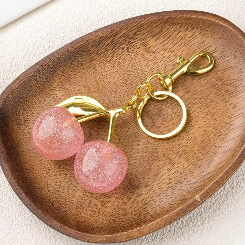 Cherry Bag Charm - Pink
